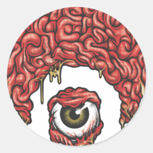 Osiris Brains Icon Classic Round Sticker