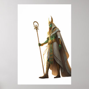 Osiris Lord of Eternity Egyptian God of Rebirth Poster