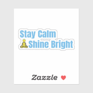 ositive Quote Sticker with Meditation Emoji
