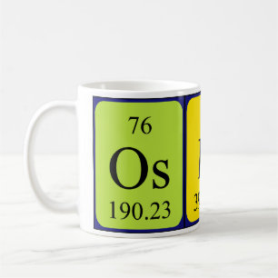 Oskar periodic table name mug