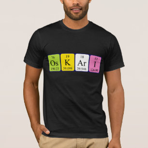 Oskari periodic table name shirt