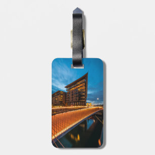 Oslo at night, Norway Luggage Tag