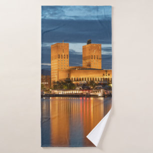Oslo City Hall Norway Bath Towel