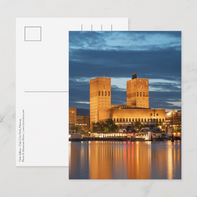 Oslo City Hall Norway Postcard (Front/Back)