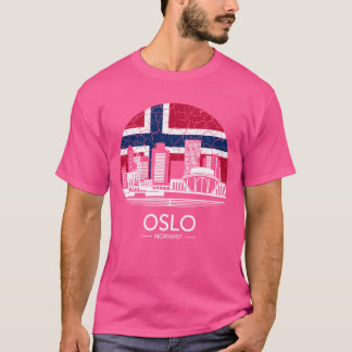 Oslo City Norway Flag funny T-Shirt