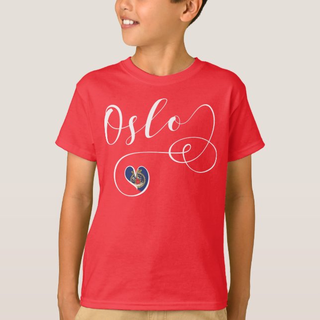 Oslo Heart, Norway T-Shirt (Front)