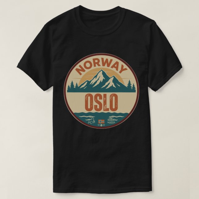 Oslo, Norge Norway T-Shirt (Design Front)