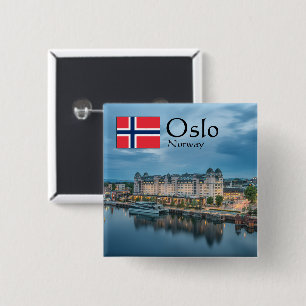Oslo Norway 15 Cm Square Badge