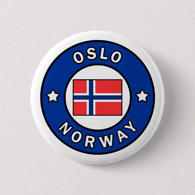 Oslo Norway 6 Cm Round Badge (Front)
