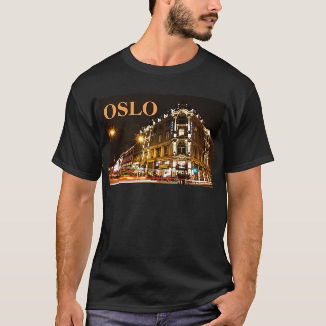 Oslo, Norway at night T-Shirt (Front)
