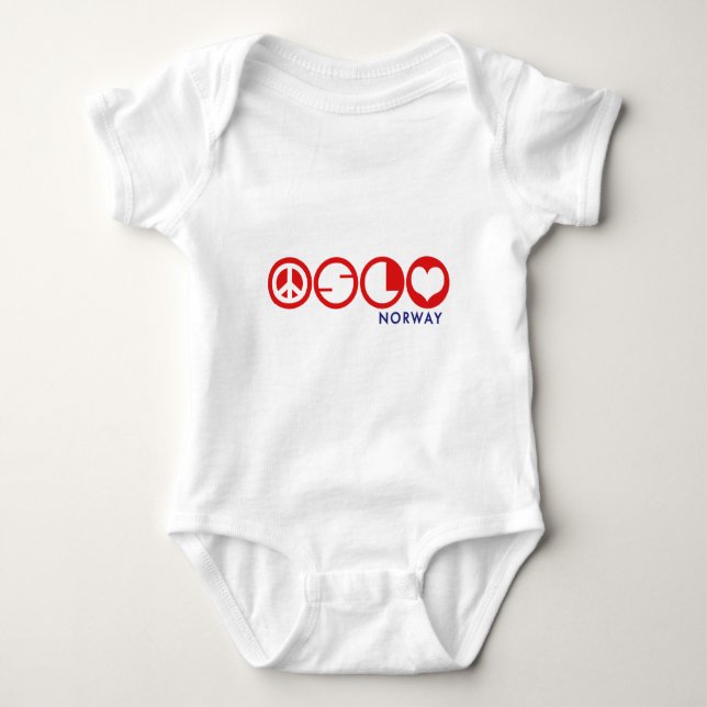 Oslo Norway Baby Bodysuit (Front)