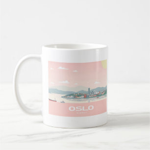 Oslo Norway Fjord Pastel Travel Coffee Mug