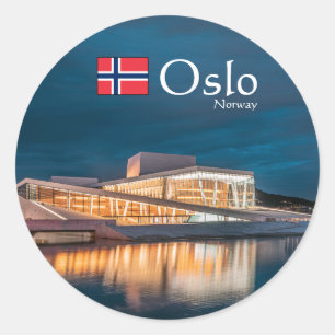 Oslo Norway Souvenir Classic Round Sticker