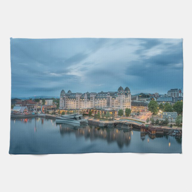 Oslo Norway Tea Towel (Horizontal)