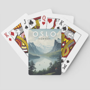 Oslo Norway Travel Art Vintage Playing Cards