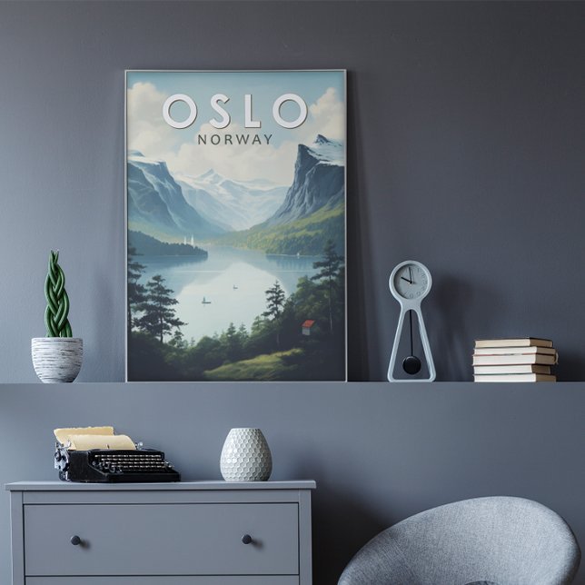 Oslo Norway Travel Art Vintage Poster (Creator Uploaded)