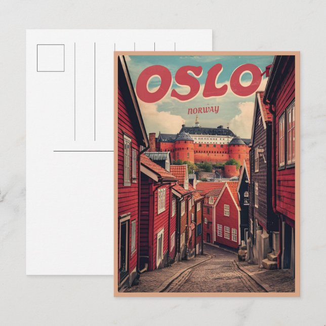 Oslo Norway vintage souvenirs and gifts Postcard (Front/Back)