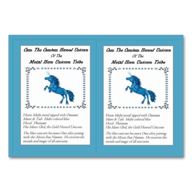 Osm The Osmium-Horned Unicorn Trading Card (Front)