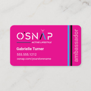 O'Snap Magenta Rectangle Business Card