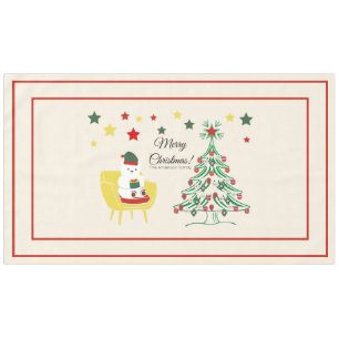Oso Merry Christmas Custom Family Name Tablecloth
