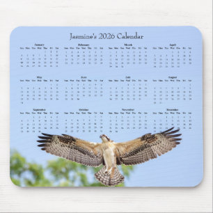 Osprey: Customizable full year 2026 calendar Mouse Pad