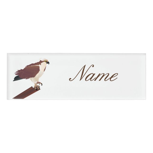 Osprey Hawk Raptor Thunder_Cove Name Tag (Front)