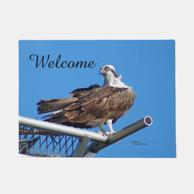 Osprey Hawk Welcome Doormat (Front)