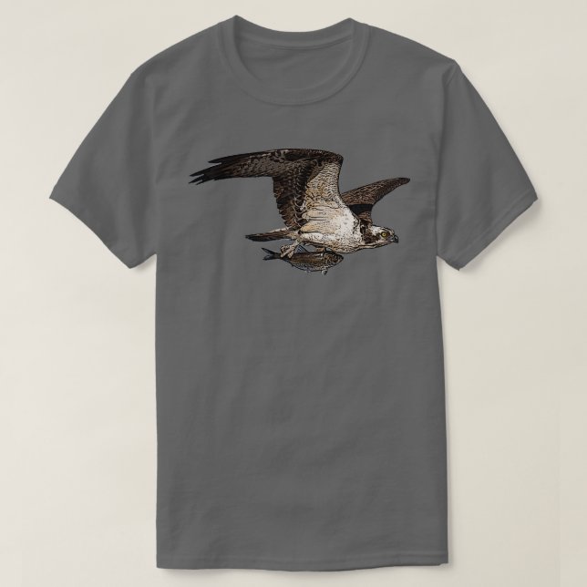 Osprey Holding Fish Colour Print T-Shirt (Design Front)