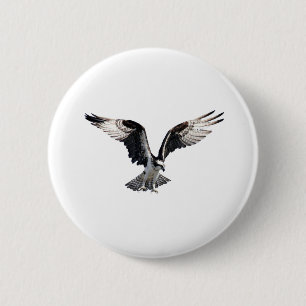 Osprey in Flight 6 Cm Round Badge