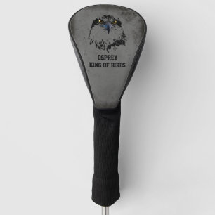 Osprey King of Birds Illustration Dark Grey Grunge Golf Head Cover