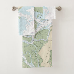 Ossabaw and St Catherines Sounds Chart 11511 Bath Towel Set
