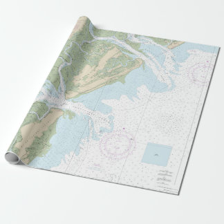 Ossabaw and St Catherines Sounds Nautical Chart Wrapping Paper