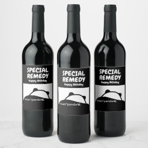 ossan*panda bear special remedy wine label