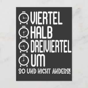 Ossi Ostdeutsche Uhrzeit Ossi Viertel Halb Um Uhr Postcard