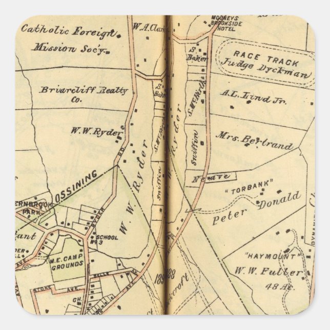 Ossining, New York Square Sticker (Front)