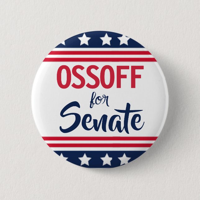 Ossoff for Senate Campaign  6 Cm Round Badge (Front)