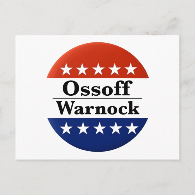 Ossoff Warnock Georgia Runoffs Postcard (Front)