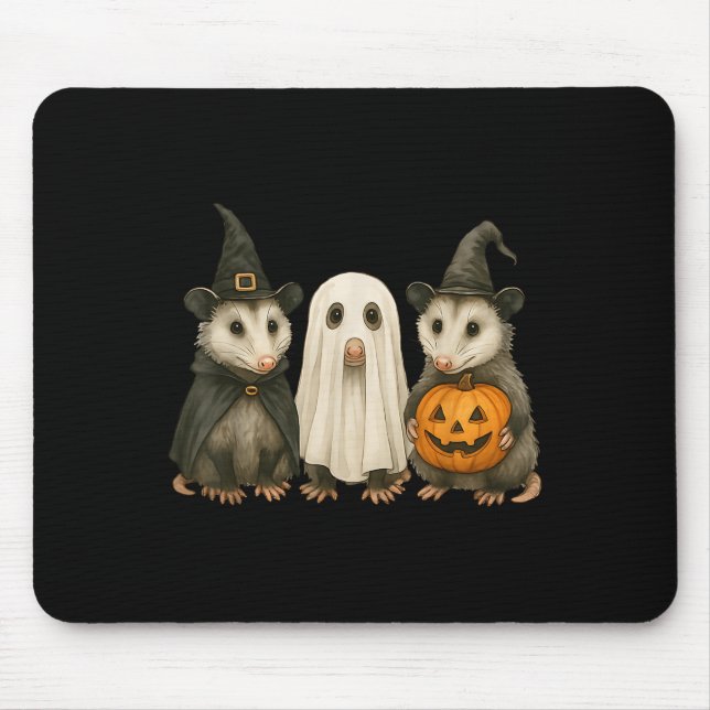 Ossum Halloween Ssum Witch Ghost Pumpkin  Mouse Pad (Front)