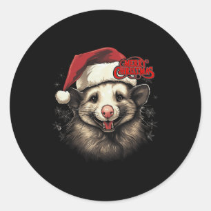 Ossum Ssum Funny Merry Christmas Santa Matching Fa Classic Round Sticker