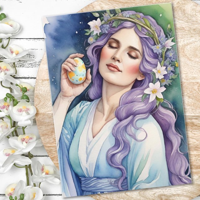 Ostara Goddess Spring Equinox Sabbat Wicca Holiday Card (Ostara Goddess Spring Equinox Sabbat Wicca Holiday Card)
