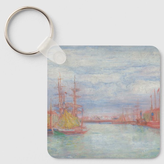 Ostend Harbour by James Ensor (1900) Key Ring (Front)