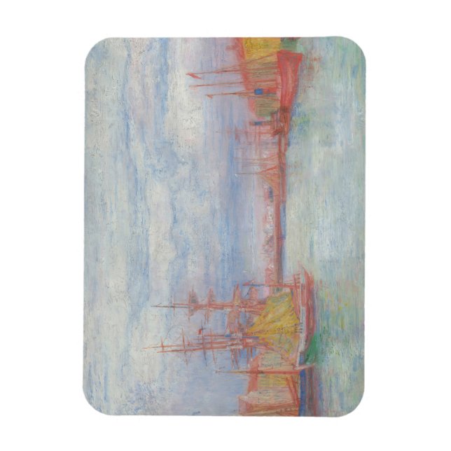 Ostend Harbour by James Ensor (1900) Magnet (Vertical)