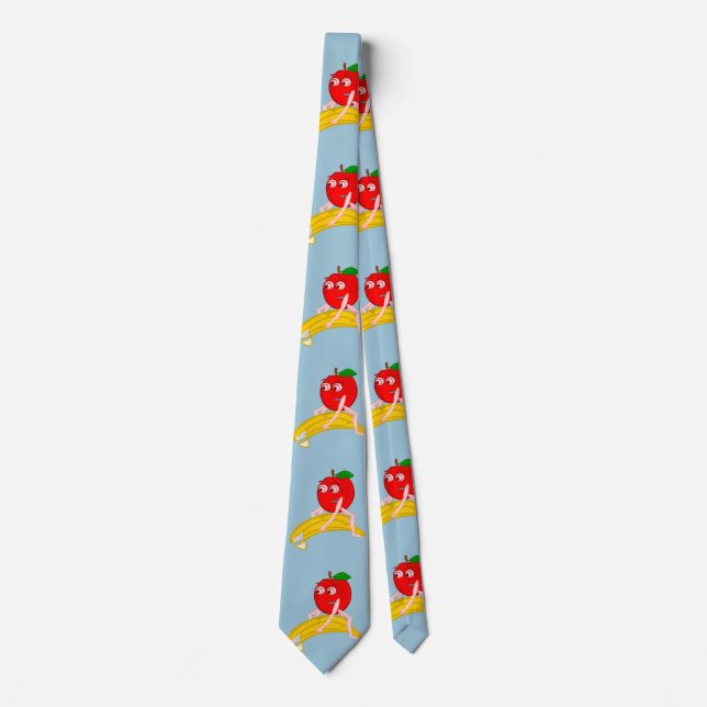 Osteopath Fruit Funny Apple Straightening a Banana Tie (Front)