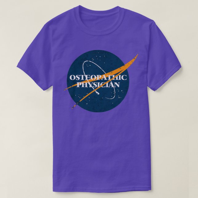 Osteopathic Physician Space Vintage T-Shirt (Design Front)