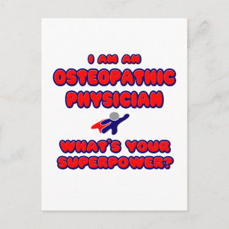 Osteopathic Physician .. What's Your Superpower? Postcard