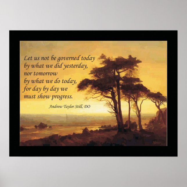 Osteopathic Quote by A.T. Still Poster (Front)