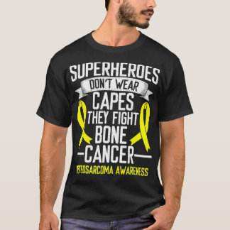 Osteosarcoma Awareness Yellow Ribbon Fighter Bone  T-Shirt