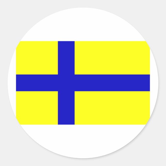Ostergotland clear, Sweden Classic Round Sticker (Front)