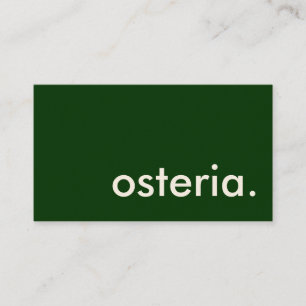 osteria. business card