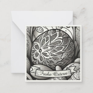Ostermotiv monochrome Cartoon mit Ostereier 97330 Card